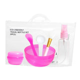 Maxbell 6pcs/Set Beauty DIY Facial Mask Bowl Mixing Brush Tool Makeup Spoon Rose Red