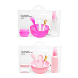 Maxbell 6pcs/Set Beauty DIY Facial Mask Bowl Mixing Brush Tool Makeup Spoon Rose Red