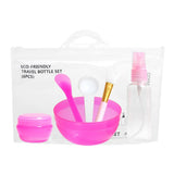 Maxbell 6pcs/Set Beauty DIY Facial Mask Bowl Mixing Brush Tool Makeup Spoon Rose Red