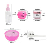 Maxbell 6pcs/Set Beauty DIY Facial Mask Bowl Mixing Brush Tool Makeup Spoon Rose Red