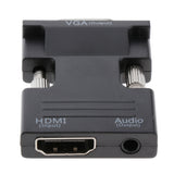 Maxbell 1080P HDMI Female to VGA Male with Audio Cable Converter Adapter Black