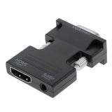 Maxbell 1080P HDMI Female to VGA Male with Audio Cable Converter Adapter Black