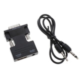 Maxbell 1080P HDMI Female to VGA Male with Audio Cable Converter Adapter Black