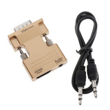 Maxbell 1080P HDMI Female to VGA Male with Audio Cable Converter Adapter Golden