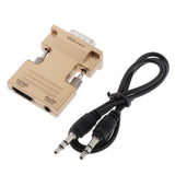 Maxbell 1080P HDMI Female to VGA Male with Audio Cable Converter Adapter Golden