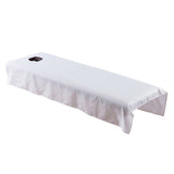 Maxbell Beauty Massage SPA Treatment Bed Table Cover Sheet w/Face Hole White