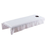 Maxbell Beauty Massage SPA Treatment Bed Table Cover Sheet w/Face Hole White