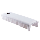 Maxbell Beauty Massage SPA Treatment Bed Table Cover Sheet w/Face Hole White