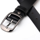 Maxbell Women's Fashion Casual Belt PU Leather Waist Belt Single Prong Buckle Black