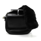 Maxbell Ladies Plush Faux Fur Bag Strap Replacements DIY Tote Bag Handbag Belt Gray