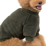 Maxbell Dog Cat Warm Coat Small Puppy Comfortable Outdoor Apparels Dark Green-L