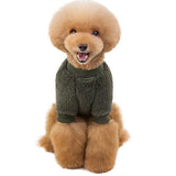 Maxbell Dog Cat Warm Coat Small Puppy Comfortable Outdoor Apparels Dark Green-L