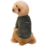 Maxbell Dog Cat Warm Coat Small Puppy Comfortable Outdoor Apparels Dark Green-L