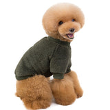 Maxbell Dog Cat Warm Coat Small Puppy Comfortable Outdoor Apparels Dark Green-L