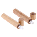 Maxbell Natural Bamboo Refillable Empty Essential Oil Makeup Roll on Bottle 10 ml