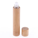 Maxbell Natural Bamboo Refillable Empty Essential Oil Makeup Roll on Bottle 10 ml