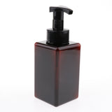 Maxbell Empty Plastic Square Pump Bottle Jar Foam Dispenser for Liquid Lotion Brown