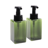 Maxbell Empty Plastic Square Pump Bottle Jar Foam Dispenser for Liquid Lotion Green