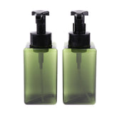 Maxbell Empty Plastic Square Pump Bottle Jar Foam Dispenser for Liquid Lotion Green