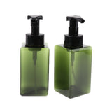 Maxbell Empty Plastic Square Pump Bottle Jar Foam Dispenser for Liquid Lotion Green