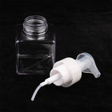 Maxbell 2Pcs 250ml Square Foam Lotion Pump Bottle Dispenser Vials Jar Clear