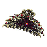 Maxbell Women Large Hair Claw Jaw Clips Metal Rhinestone Crystal Hairpin Purple