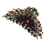 Maxbell Women Large Hair Claw Jaw Clips Metal Rhinestone Crystal Hairpin Purple