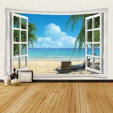 Maxbell 3D Wall Hanging Tapestry Curtain for Party Decor Beach_200x150cm
