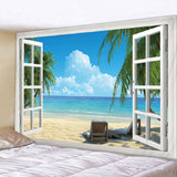 Maxbell 3D Wall Hanging Tapestry Curtain for Party Decor Beach_200x150cm