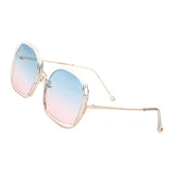 Maxbell Fashion Oversized Sunglasses Sun Glasses Eyewear Cool Light Blue