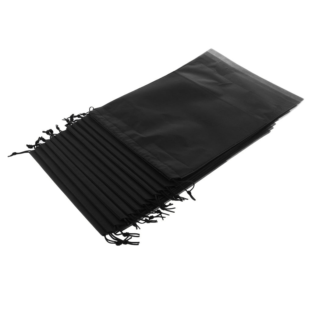 Maxbell 12 Portable Drawstring Pouch Travel Storage Clothes Luggage Shoe Bag Black