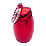 Maxbell Aluminum Portable Pill Tablet Case Bottle Container Keyring Keychain Red