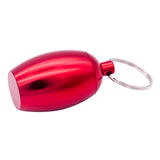 Maxbell Aluminum Portable Pill Tablet Case Bottle Container Keyring Keychain Red