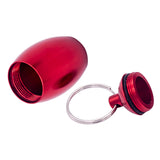 Maxbell Aluminum Portable Pill Tablet Case Bottle Container Keyring Keychain Red