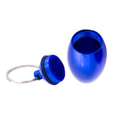 Maxbell Aluminum Portable Pill Tablet Case Bottle Container Keyring Keychain Blue