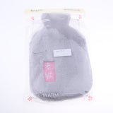 Maxbell 1L Rubber Hot Warm Water Bottle Thicker Warmer Bag with Cover Light Gray