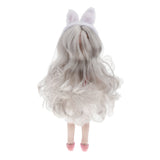 Maxbell 28cm Plastic Princess Girl Doll with Clothes Toys Set Pink Rabbit Ear Set