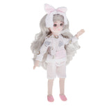 Maxbell 28cm Plastic Princess Girl Doll with Clothes Toys Set Pink Rabbit Ear Set