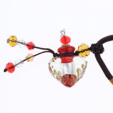Maxbell Glass Locket Necklace Perfume Fragrance Essential Oil Diffuser Red