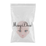 Maxbell Plastic Girl Doll Head 4D Real Eyelashes for 1/3 Doll Body Parts Blue Eyes