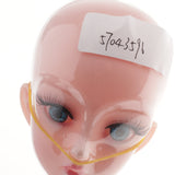 Maxbell Plastic Girl Doll Head 4D Real Eyelashes for 1/3 Doll Body Parts Blue Eyes