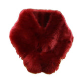 Maxbell Womens Winter Warm Faux Fur Scarf Furry Neck Wrap Warm Soft Cozy Red