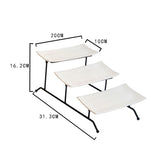 Maxbell Collapsible Three Tiered Cake Serving Tray Dessert Fruit Presentation White