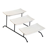 Maxbell Collapsible Three Tiered Cake Serving Tray Dessert Fruit Presentation White