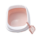 Maxbell 16inch Open top Cat Litter Box Cats Litter Box System with Shovel Pink