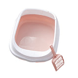 Maxbell 16inch Open top Cat Litter Box Cats Litter Box System with Shovel Pink