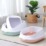 Maxbell 16inch Open top Cat Litter Box Cats Litter Box System with Shovel Pink