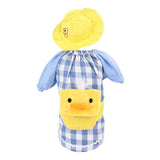 Maxbell Pet Dog Clothes Overall Yellow, Duck+Blue Grid/ Cotton Linen 3 Sizes XL