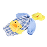 Maxbell Pet Dog Clothes Overall Yellow, Duck+Blue Grid/ Cotton Linen 3 Sizes XL