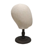 Maxbell Canvas Tabletop Wig Mannequin Hat Holder Stand Display Manikin Model Low Black